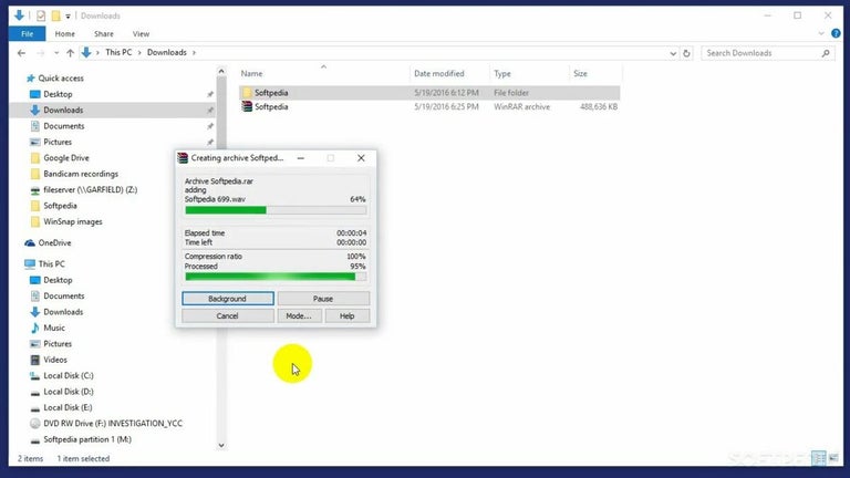 How to split up a large file with WinRAR