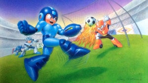 Aquella vez que Mega Man se puso a jugar a fútbol por algún motivo